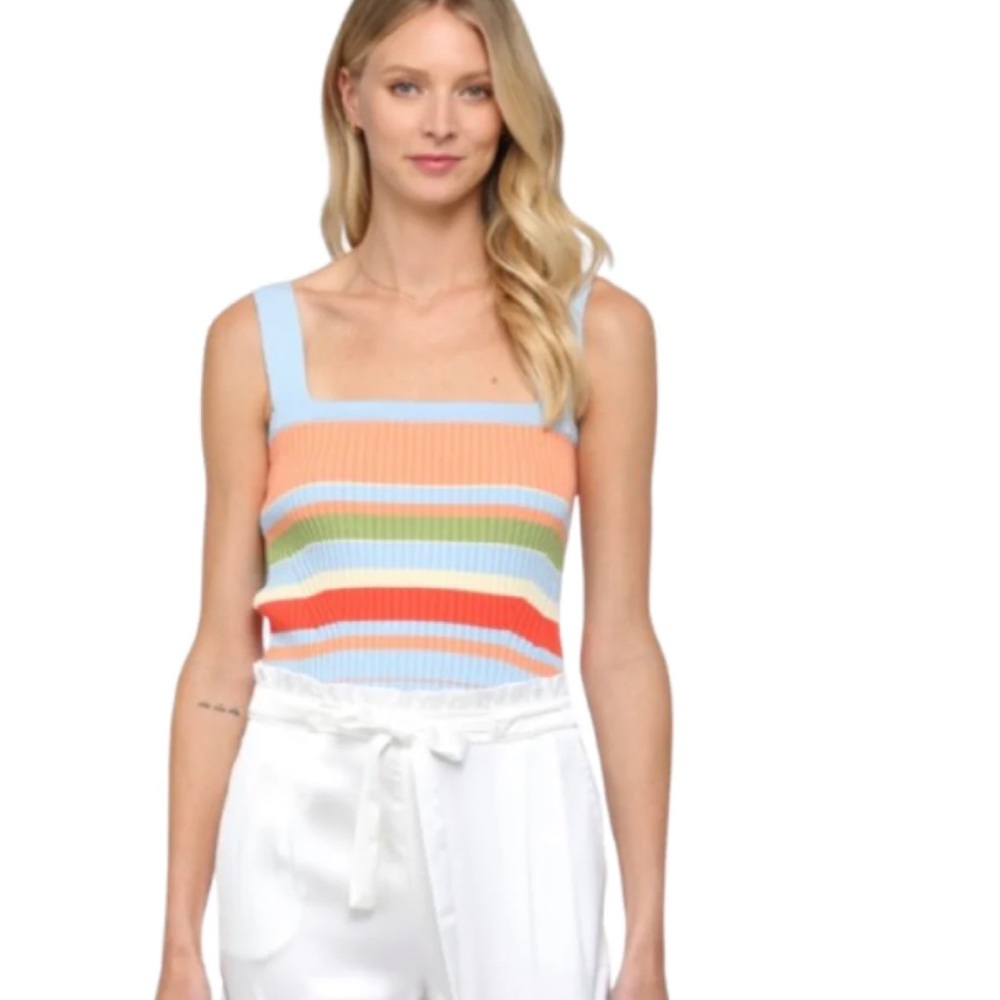 Fate by LFD
Apparel- FATE Stripe Ribbed Knit Tank Sweater L